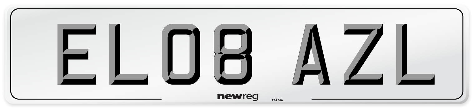 EL08 AZL Number Plate from New Reg